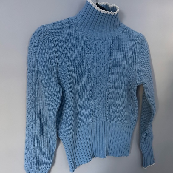 Y2K vintage Tommy Hilfiger, fisherman style mock neck sweater size small - Picture 4 of 6